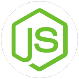 Node.js logo featuring a green hexagon with the letters "JS," representing a powerful JavaScript runtime for building scalable network applications. Ideal for web development and server-side programming.