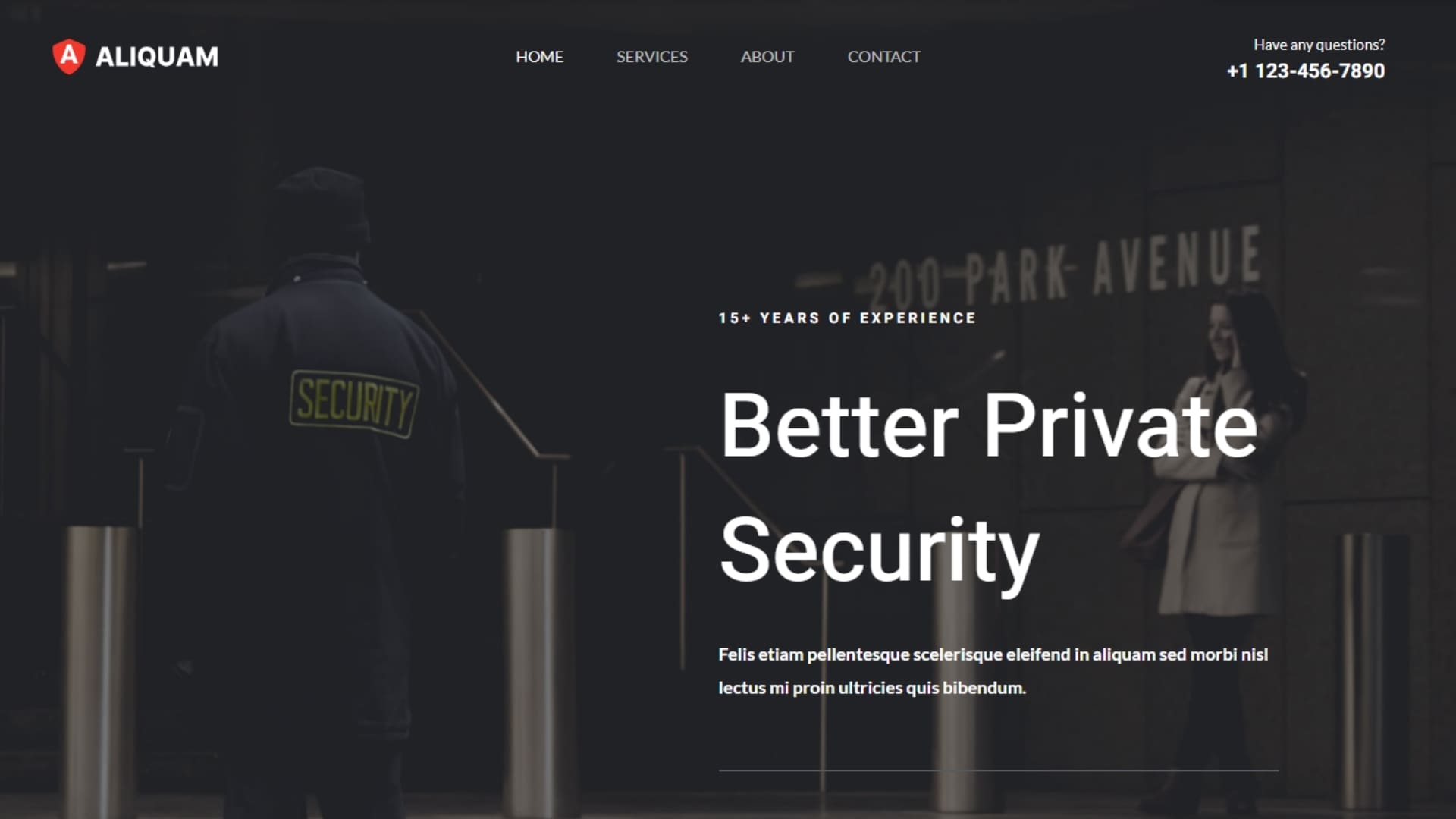 Security personnel standing at an entrance, emphasizing the importance of better private security services for enhanced safety and protection.