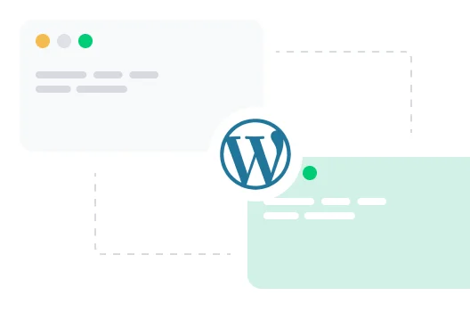Free Websites in Ireland WordPress logo surrounded by interface elements, illustrating website design and content management features, ideal for a page about WordPress tutorials and tips.