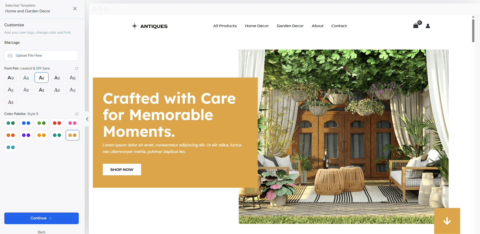 Alt text: A beautifully designed living space featuring a cozy seating area with natural elements, lush greenery, and warm lighting, showcasing the craftsmanship of Antiqes for creating memorable home environments.