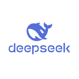 Logo of DeepSeek featuring a whale and the company name in blue, representing a tech-focused brand in the digital space.