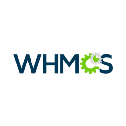 Logo of WHMCS, a popular web hosting automation and billing software, featuring a gear and eye design, ideal for showcasing on tech-related websites and service pages.