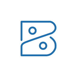 Logo of a financial management software, featuring a stylized letter "B" on a blue background, representing the brand's identity and services.