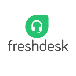 Freshdesk logo featuring a headset, representing customer support solutions and helpdesk software for businesses.
