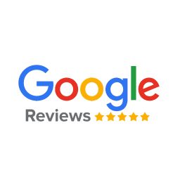 Google Reviews logo featuring five stars, representing customer feedback and ratings for businesses, enhancing online reputation management.
