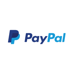 PayPal logo displayed on a blue background, representing secure online payment solutions for e-commerce transactions.