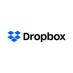Dropbox logo featuring a blue and white design, representing cloud storage solutions for file sharing and collaboration.